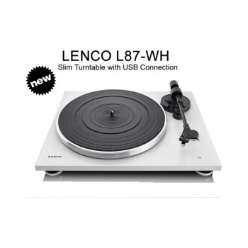 Lenco L87-WH Slim Turntable with USB Connection